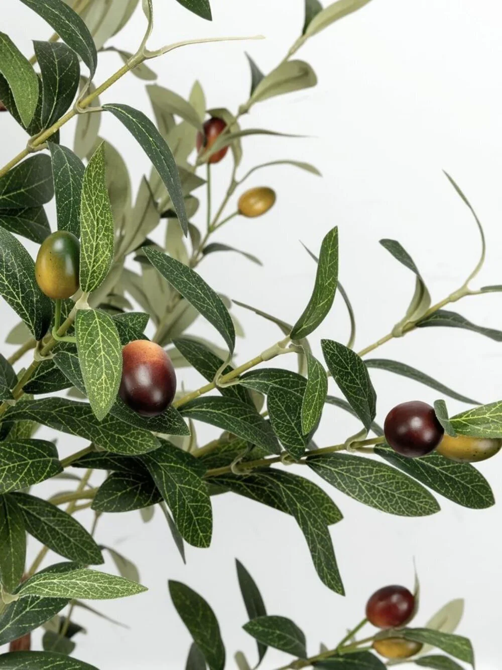 6FT Artificial Olive Tree - Indoor Tall Faux Olive Trees with Planter & Basket